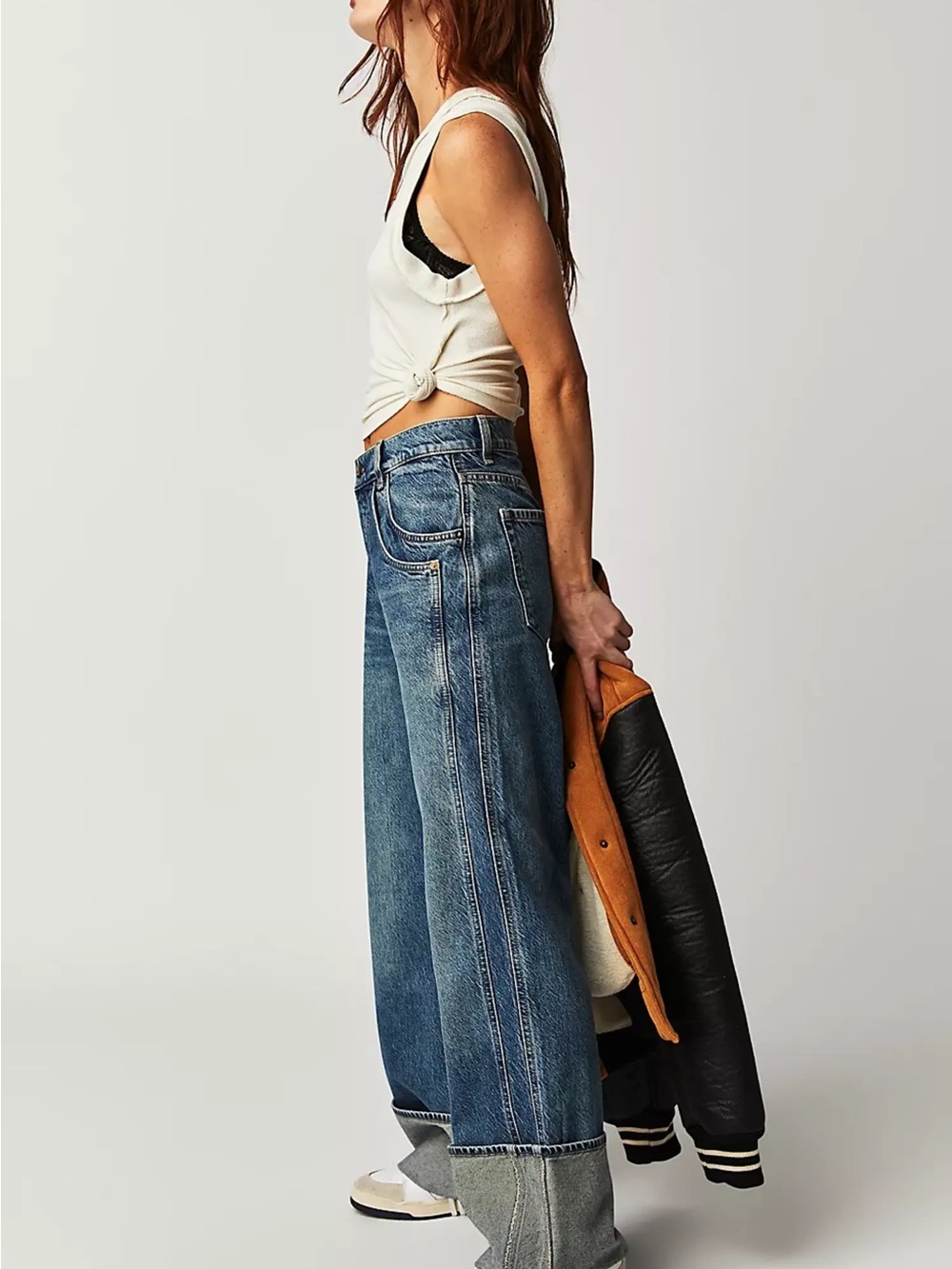 We The Free Blue High-Rise Wide Leg Jeans - Picture 2 of 10